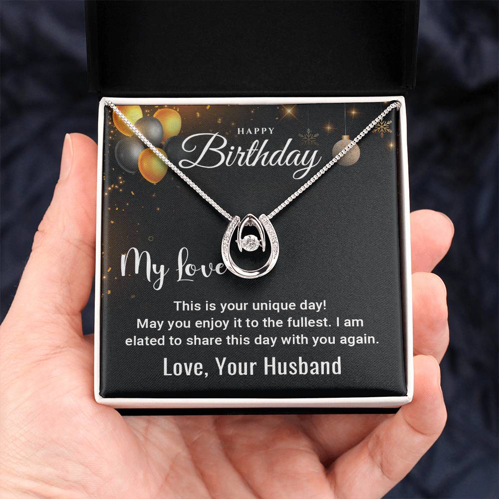 To My Wife - Best Birthday Gift - Lucky In Love Necklace