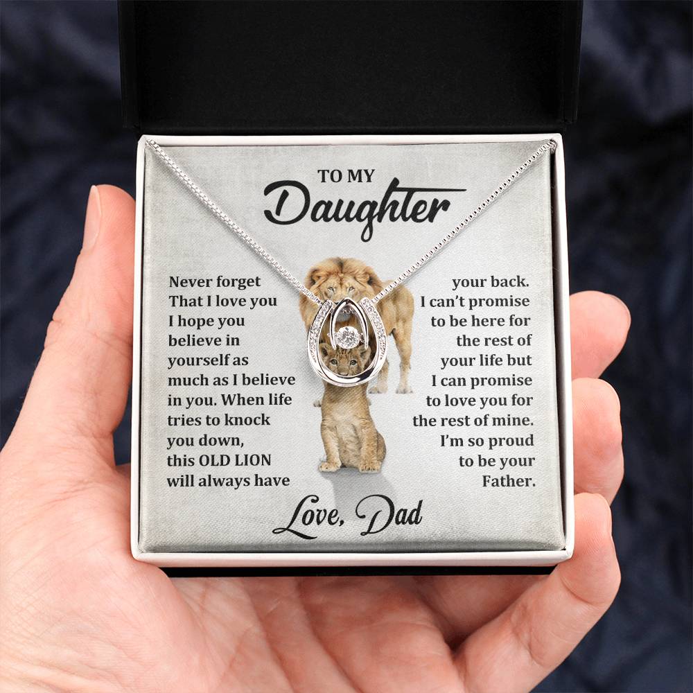 To My Daughter - Lucky In Love Necklace - Love From Dad