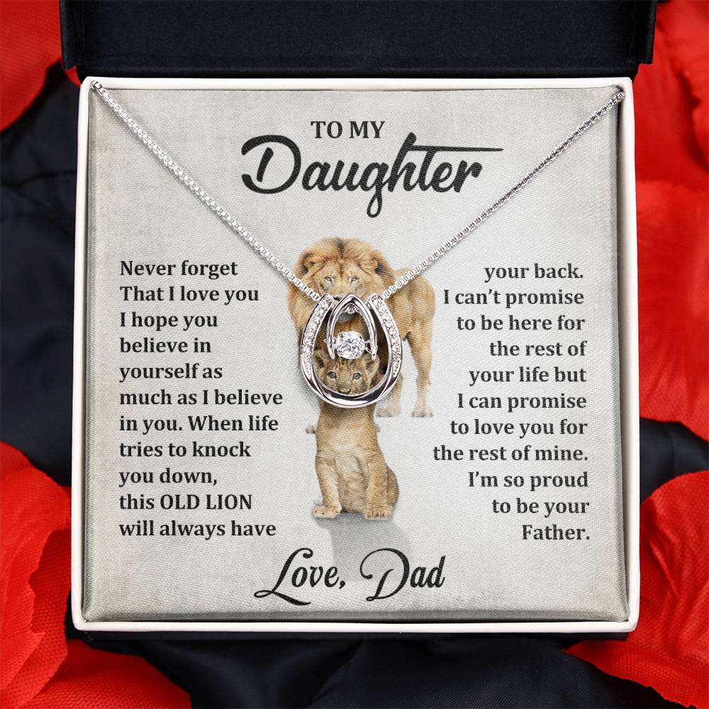 To My Daughter - Lucky In Love Necklace - Love From Dad