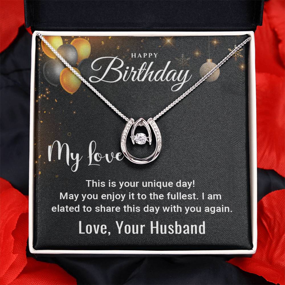 To My Wife - Best Birthday Gift - Lucky In Love Necklace