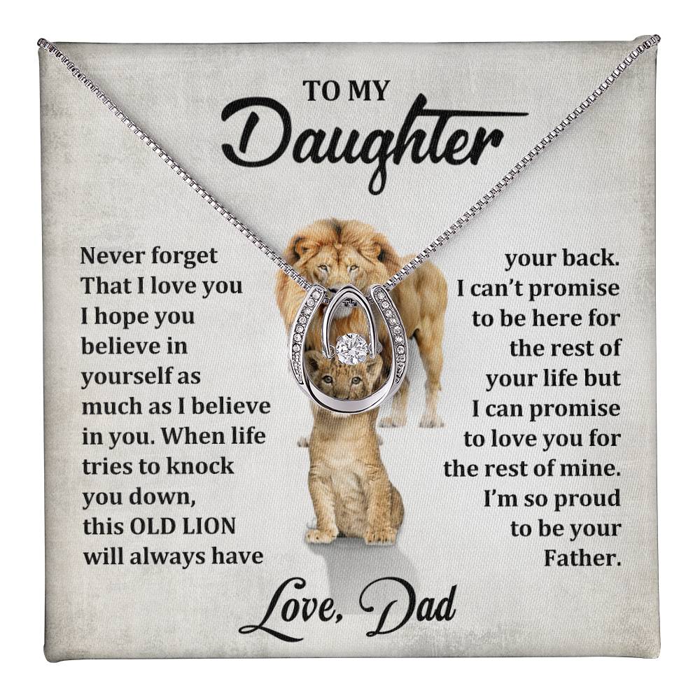 To My Daughter - Lucky In Love Necklace - Love From Dad