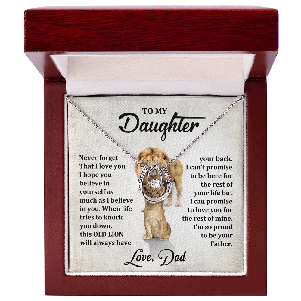 To My Daughter - Lucky In Love Necklace - Love From Dad