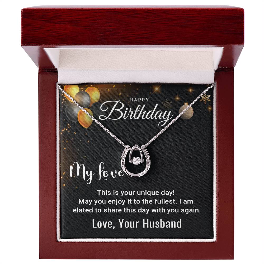 To My Wife - Best Birthday Gift - Lucky In Love Necklace