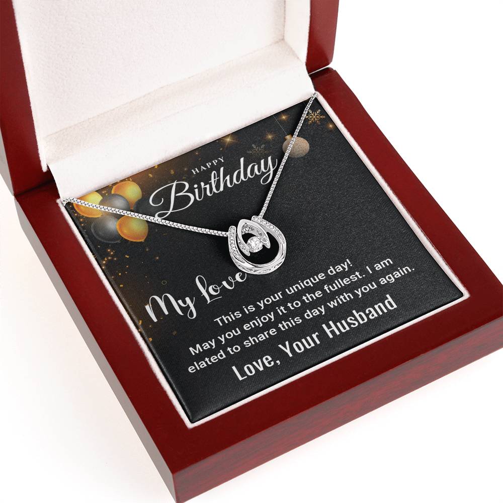 To My Wife - Best Birthday Gift - Lucky In Love Necklace