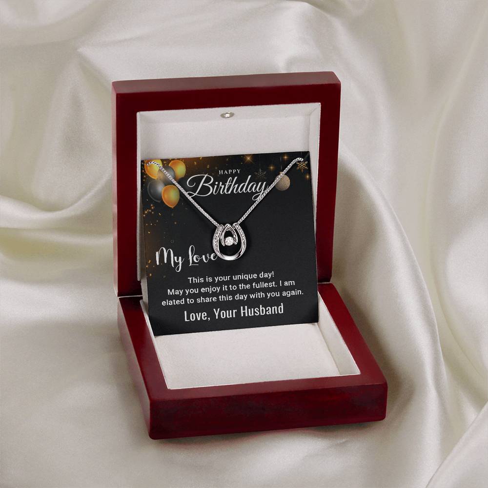 To My Wife - Best Birthday Gift - Lucky In Love Necklace