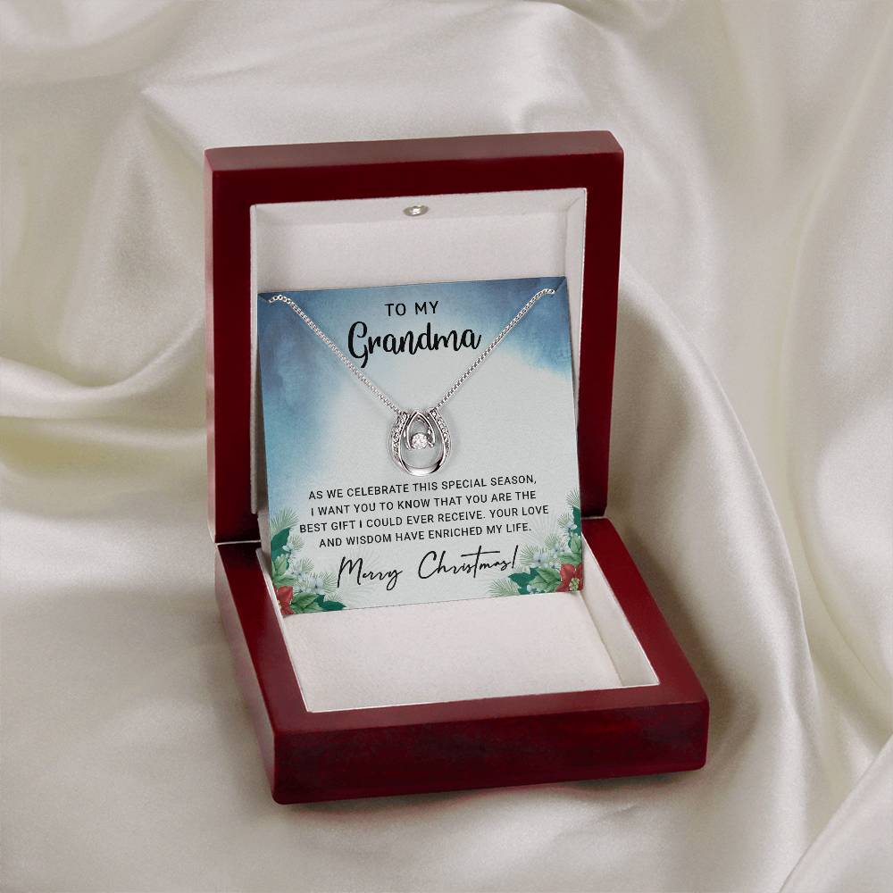 Grandma - Enriched my Life - Christmas Gift - Lucky In Love Necklace