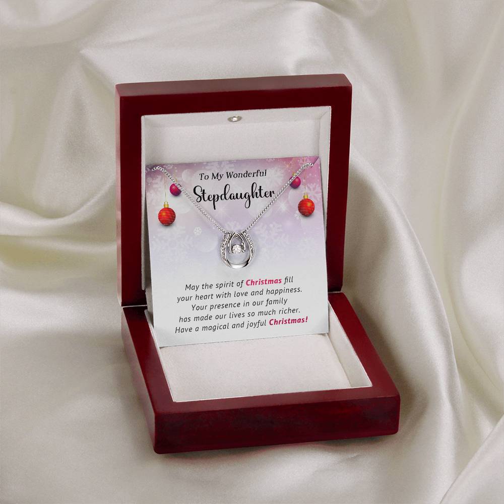 Stepdaughter -Joyful - Christmas gift - Lucky In Love Necklace