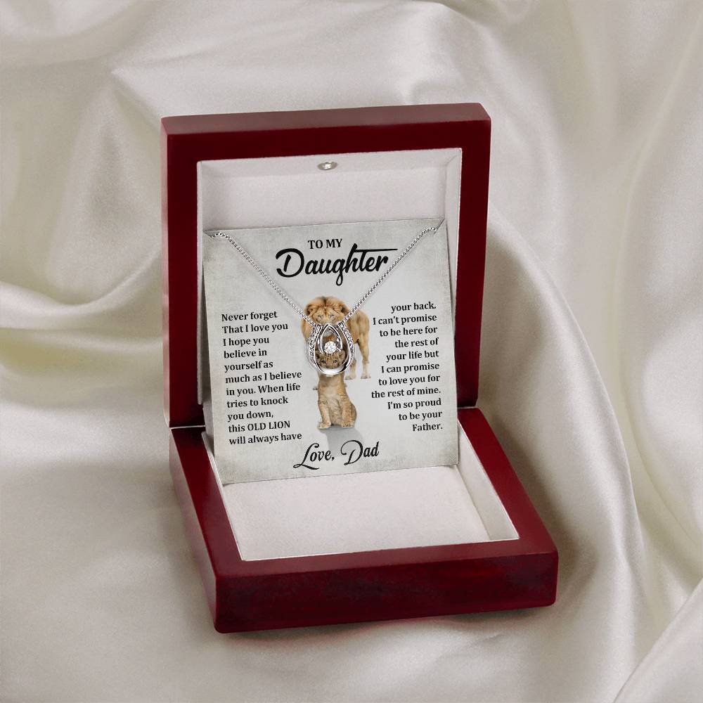 To My Daughter - Lucky In Love Necklace - Love From Dad