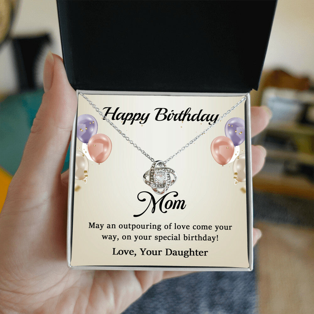 To My Mom - Best Birthday Gift For Mom - Love Knot Necklace