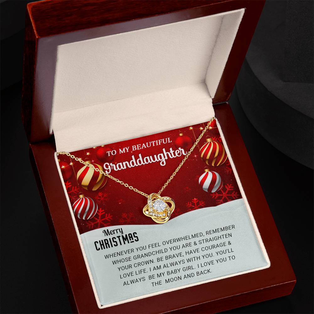 Granddaughter - Feel - Christmas gift - Love knot Necklace