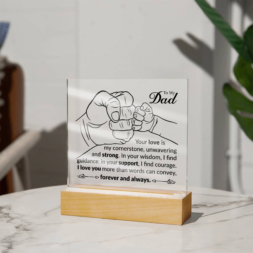 To My Dad - Acrylic Square Plaque