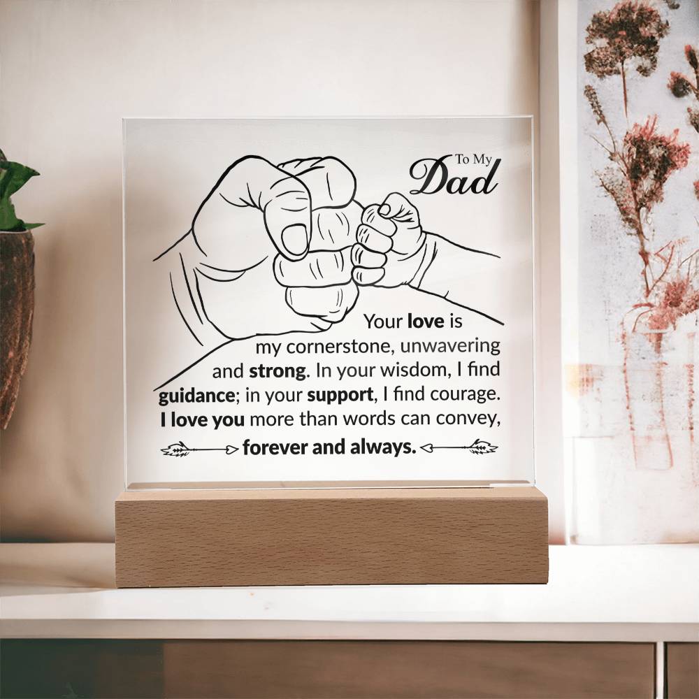 To My Dad - Acrylic Square Plaque