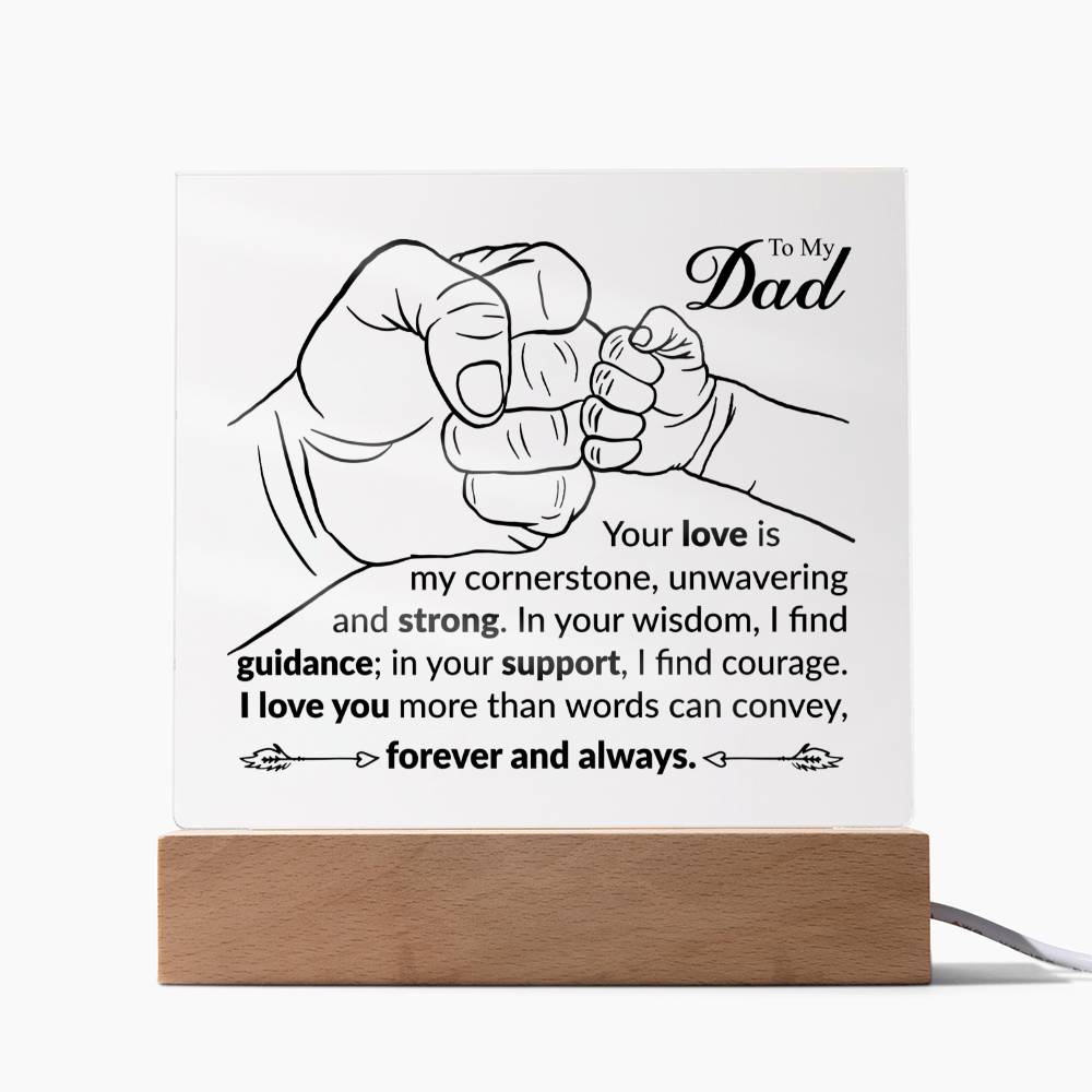 To My Dad - Acrylic Square Plaque