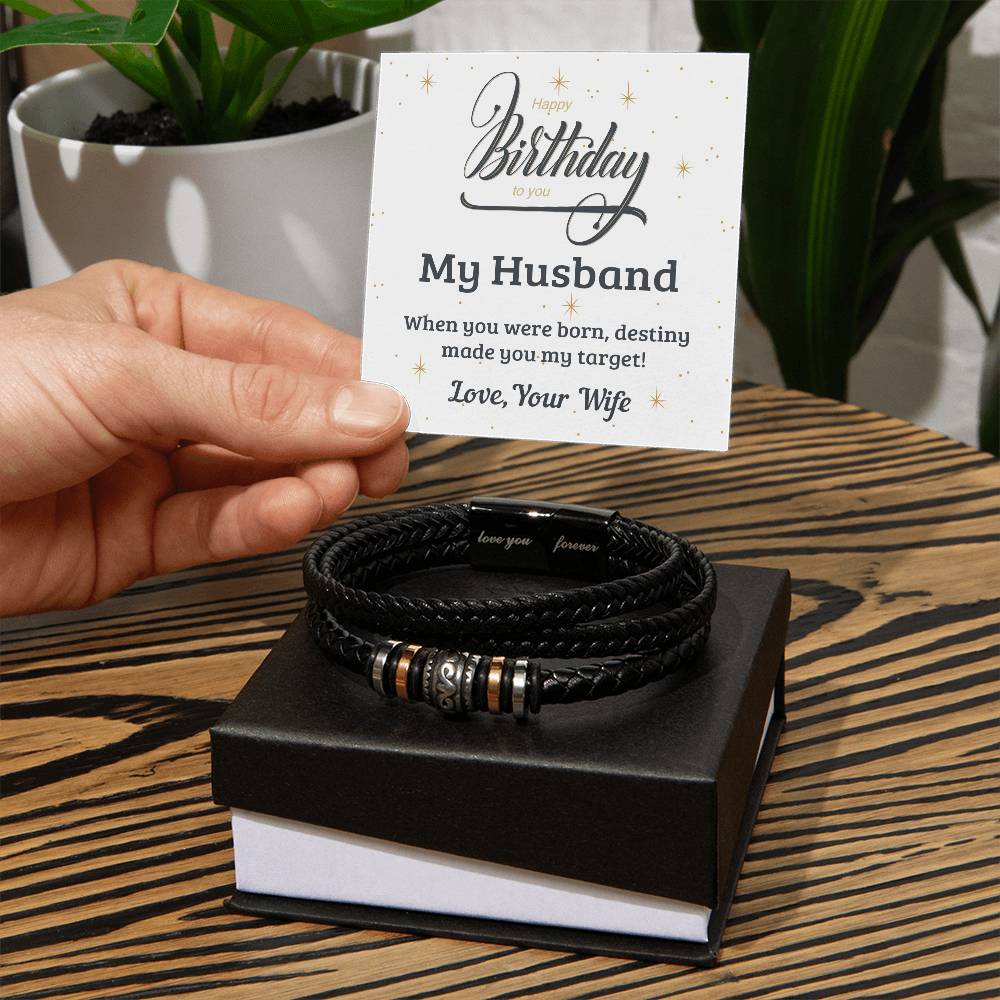 To My Husband - Birthday Gift for Husband - Love You Forever Bracelet