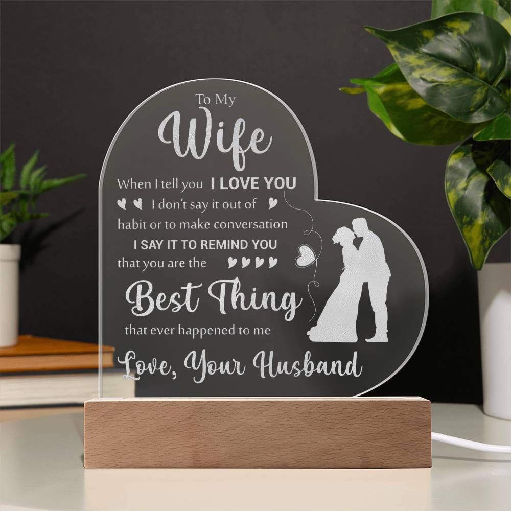 To My Wife Acrylic Plaque