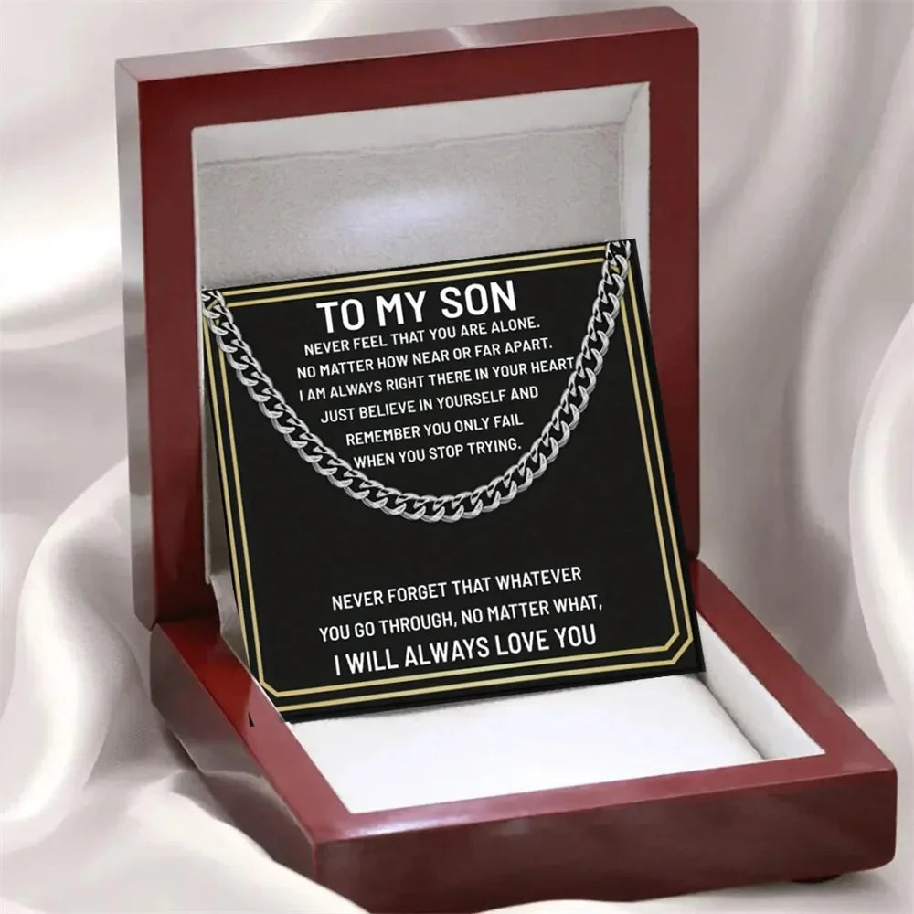 Gift For Mom From Son, "Thank You Necklace Gift"