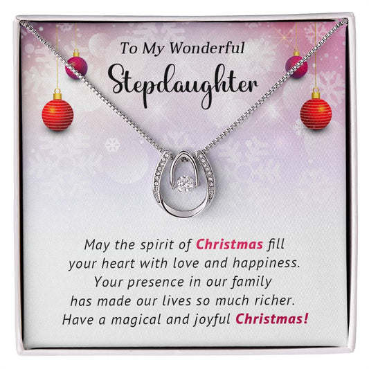 Stepdaughter -Joyful - Christmas gift - Lucky In Love Necklace