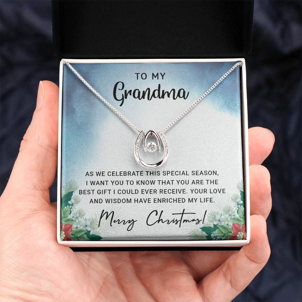 Grandma - Enriched my Life - Christmas Gift - Lucky In Love Necklace