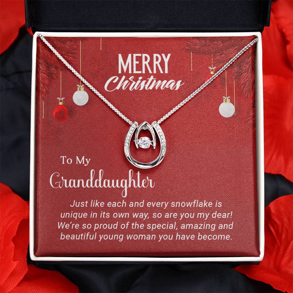 Granddaughter - Amazing - Christmas gift - Lucky In Love Necklace