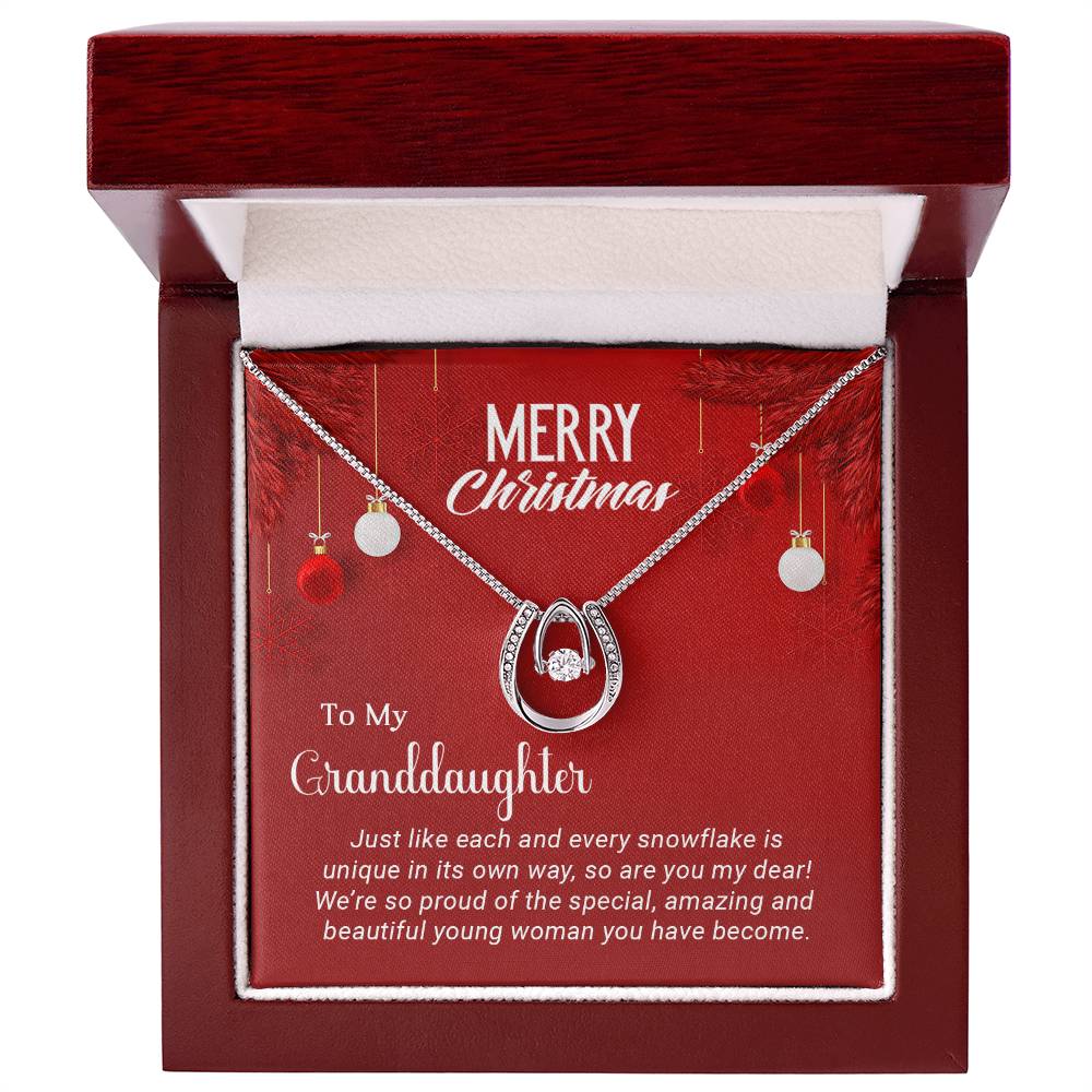 Granddaughter - Amazing - Christmas gift - Lucky In Love Necklace