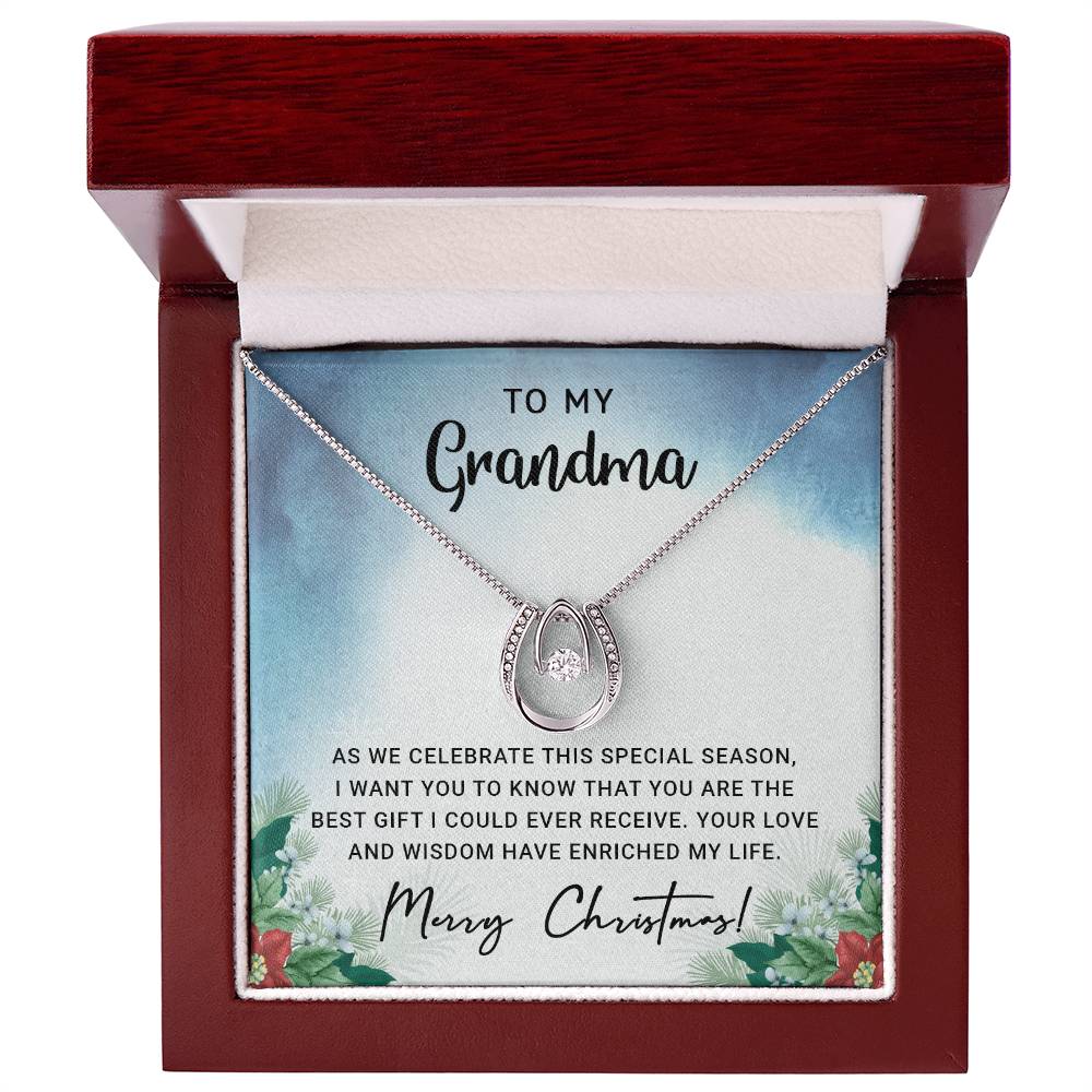 Grandma - Enriched my Life - Christmas Gift - Lucky In Love Necklace