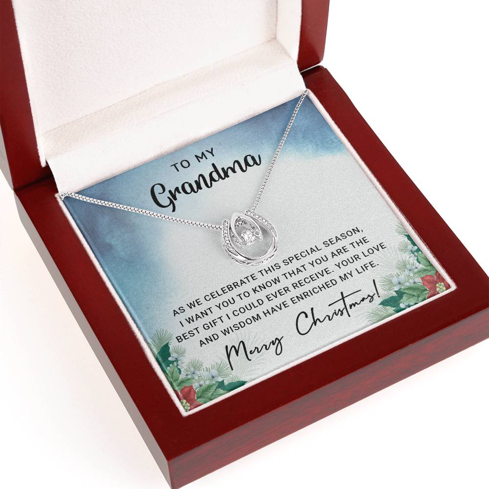 Grandma - Enriched my Life - Christmas Gift - Lucky In Love Necklace