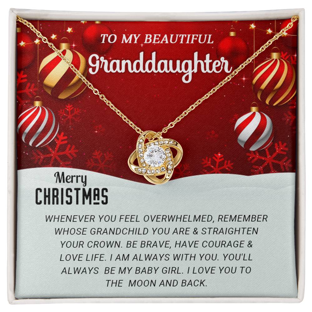 Granddaughter - Feel - Christmas gift -  Love knot  Necklace