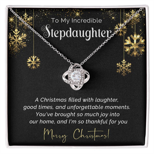 Stepdaughter - Thankful - Christmas gift - Love Knot Necklace