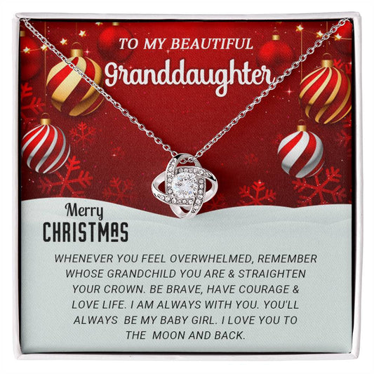 Granddaughter - Feel - Christmas gift -  Love knot  Necklace