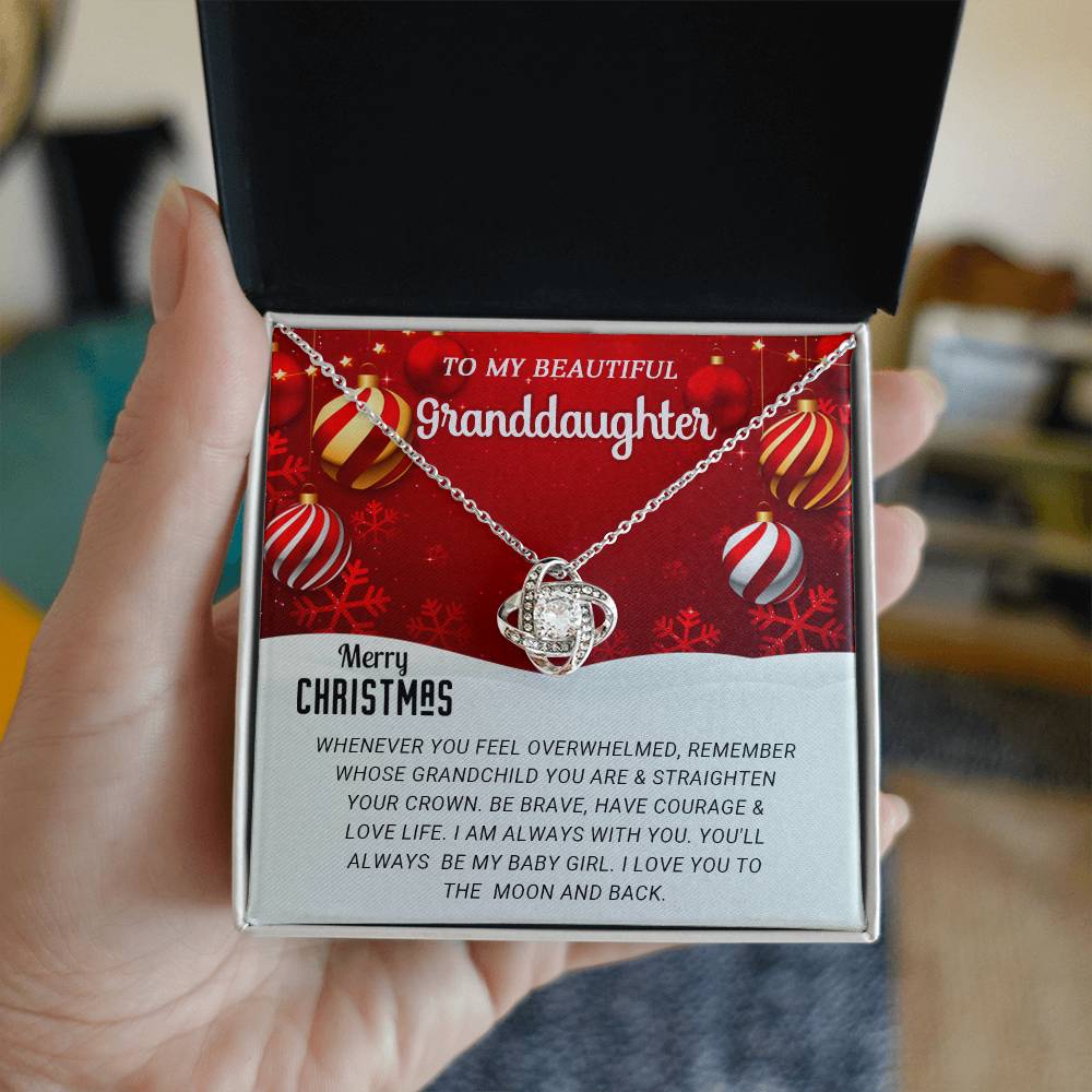 Granddaughter - Feel - Christmas gift -  Love knot  Necklace