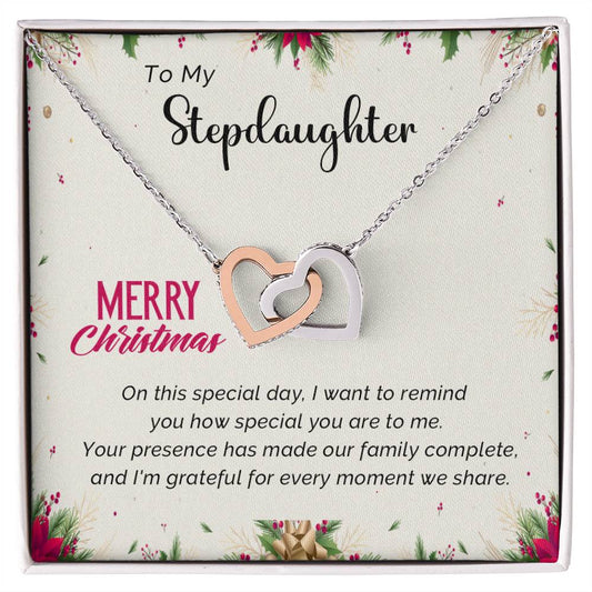 Stepdaughter - Grateful - Christmas gift - Interlocking Hearts Necklace