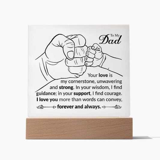 To My Dad - Acrylic Square Plaque