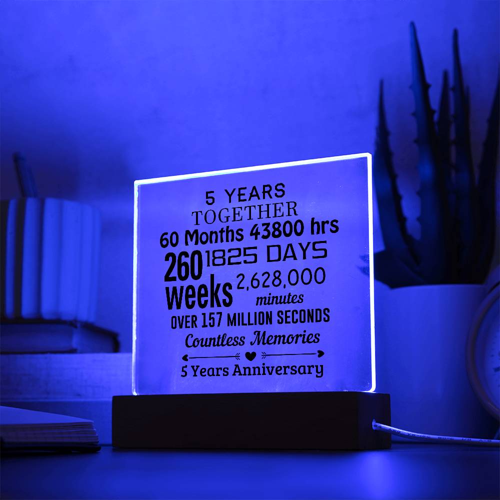 Best Anniversary Gift - Acrylic Square Plaque