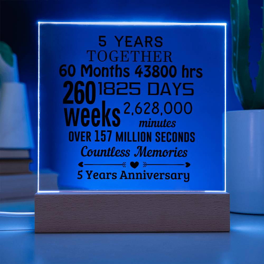 Best Anniversary Gift - Acrylic Square Plaque