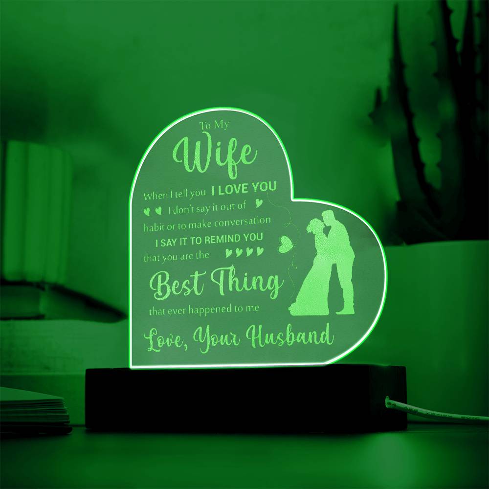 To My Wife Acrylic Plaque