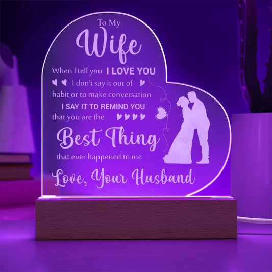 To My Wife Acrylic Plaque