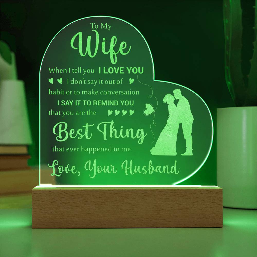To My Wife Acrylic Plaque
