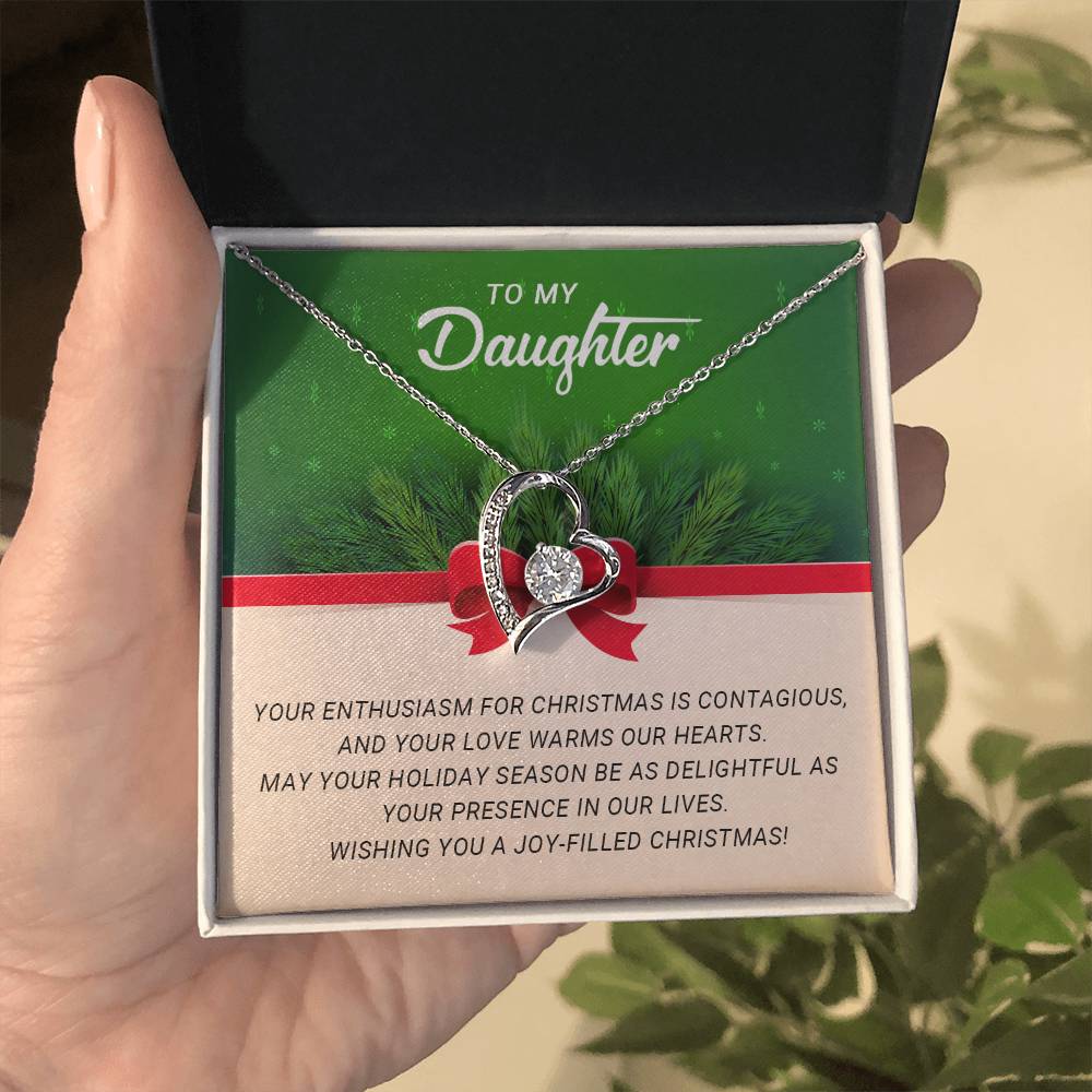 Daughter - Joy-filled - Christmas Gift - Forever Love Necklace